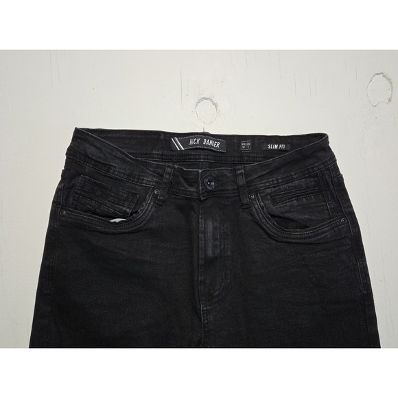 Nick Danger Jeans Mens 30x30 Black Slim Fit Stretch Denim Pants Five Pocket - Picture 2 of 5
